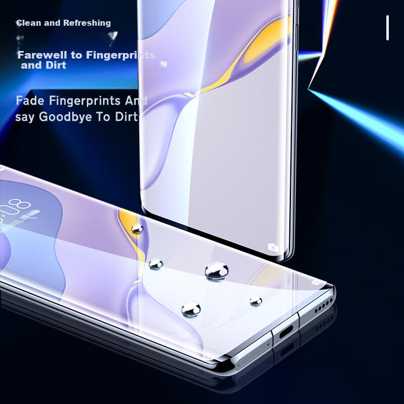 Nanomaterial Full Screen 2 Pieces Hydrogel Film for Huawei Nova 7 Pro, Honor 30 Pro/+ Soft Screen Protector, Non-Tempered High-Definition JM651