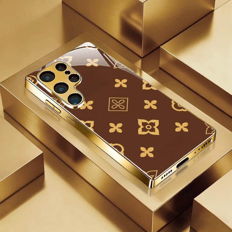 Чехол для телефона с узором из монограмм класса люкс s26 ultra case s25 ultra case стекло для Samsung Galaxy S26 S25 S24 S23 S22FE Ultra Plus