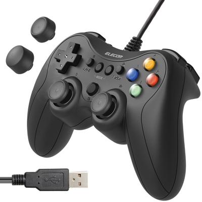 Elecom JC-GP30SBK Проводной геймпад, Xinput, Раскладка в стиле PS, Спецификации для FPS, Механические триггеры, Настраиваемые стики, Легкий, Черный