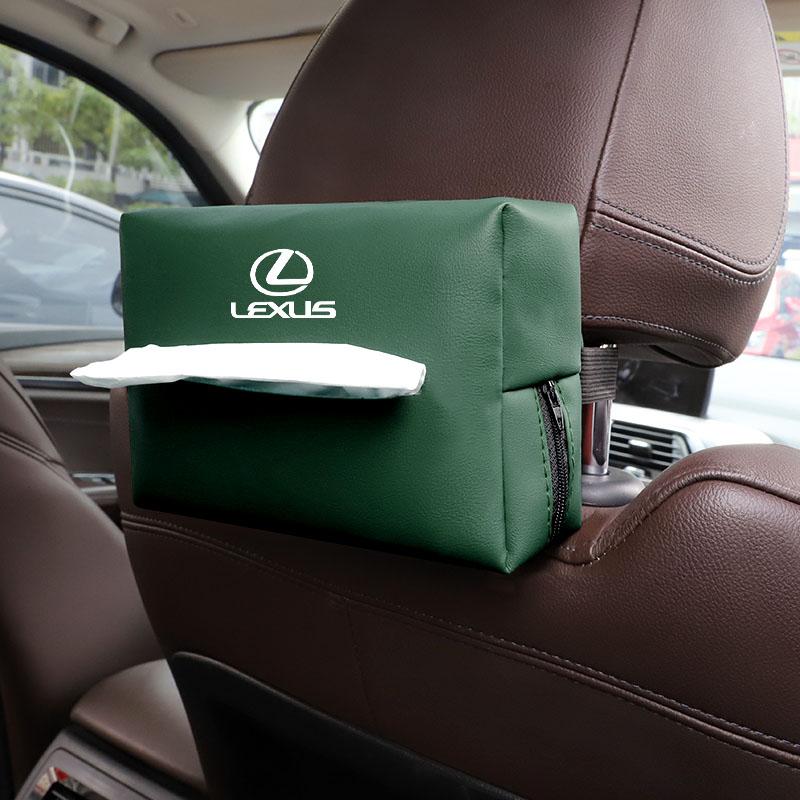 Car Tissue Box Leather Holder SunVisor Seat Back For Lexus F SPORT GX460 Ct200h IS250 ES 220D IS200 Fsport GS GX IS LS LXBL4