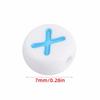 100PCS White Bead Alphabet Beads Colorful Letter Round Letter Beads Vowel Letter Beads  DIY Bracelet