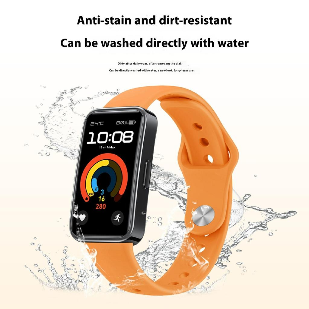 Silicone Wristband for Huawei Band 10 / Band 9 NFC / 9 / 8 NFC / 8 Replacement Adjustable Watch Strap