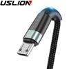 USLION Micro USB Cable 3A Fast Charging Charger Microusb Cable For Android Mobile Phone Wire Cord