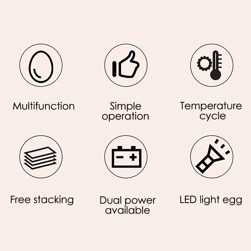 16 яиц ферма птица полностью автоматический поворотный инкубатор яйца двойной электрический мини бытовой брудер для кур гусей уток птиц