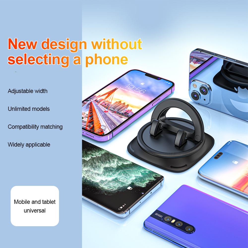 Car Dashboard Phone Holder 360° Rotating Navigation Bracket Non-slip Design Mobile Phone Stand for Automotive and Home Use