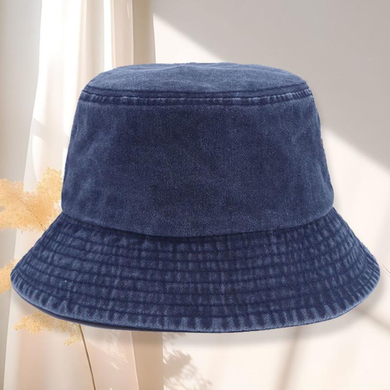 Retro Pure Cotton Washed Bucket Hat for Men and Women Spring and Autumn Summer Tide Sunscreen Sunshade Basin Hat