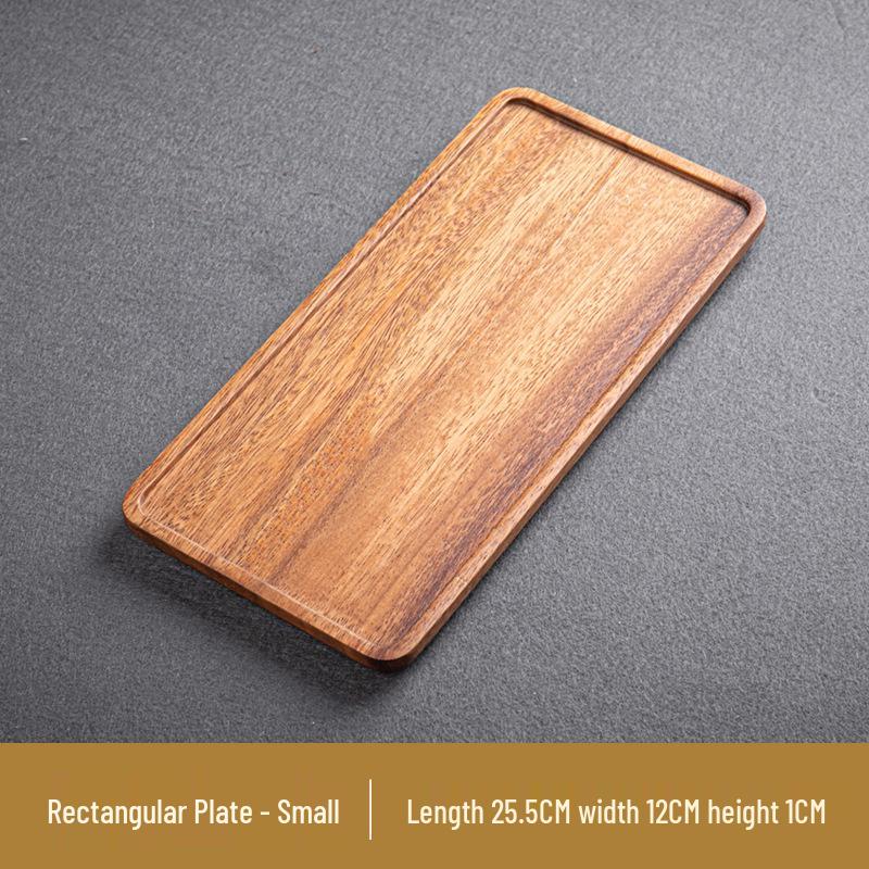 Универсальный поднос из японского ореха – Идеально подходит для подачи чая, фруктов или пиццы в отелях