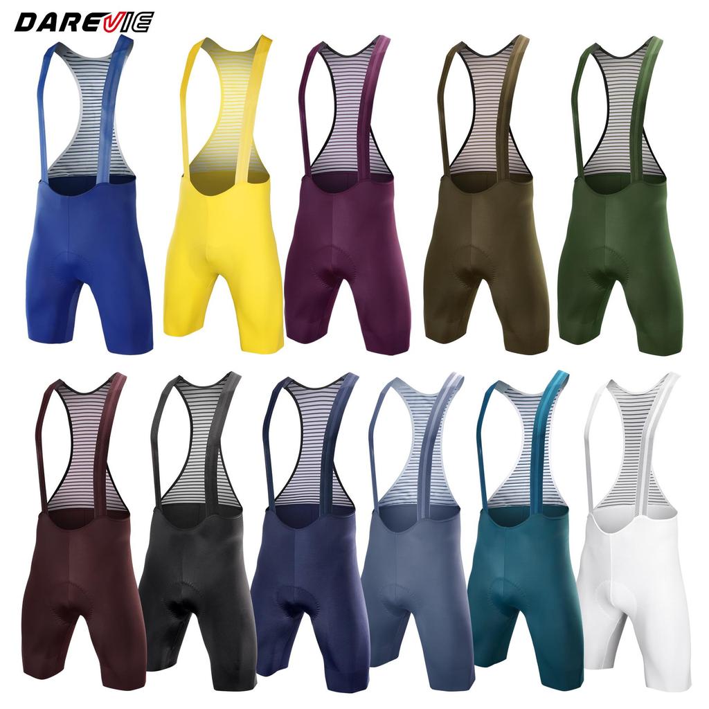 Летние велосипедные шорты-бибы Yongwei Darevie с противоскользящим эффектом - Высокоэластичные, цельные для горного/шоссейного велосипеда.