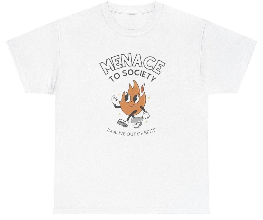 Menace To Society T Shirt Funny Out Of Pocket Humor Dank Meme Gen Z Silly Tee