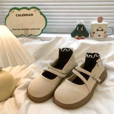 Японские лоферы в милом стиле, женские маленькие кожаные туфли, однотонные, в стиле кампус, увеличивают рост, красивые фотографии, новые модели для маленьких девочек