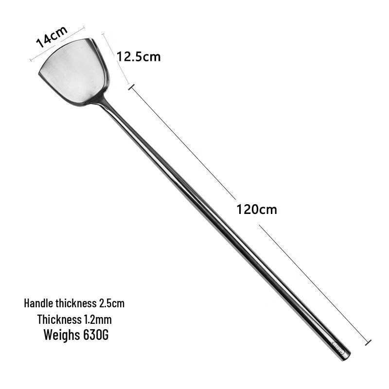 Lygil 120cm Long Handle Stainless Steel Wok Spatula