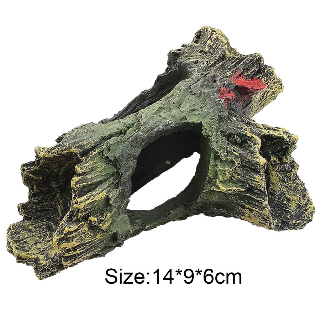 Aquarium Hollow Tree Tunnel Cave Ornament Fish Reptile Hiding Shelter For Aquarium Fish Tank Landscaping Decoration Background