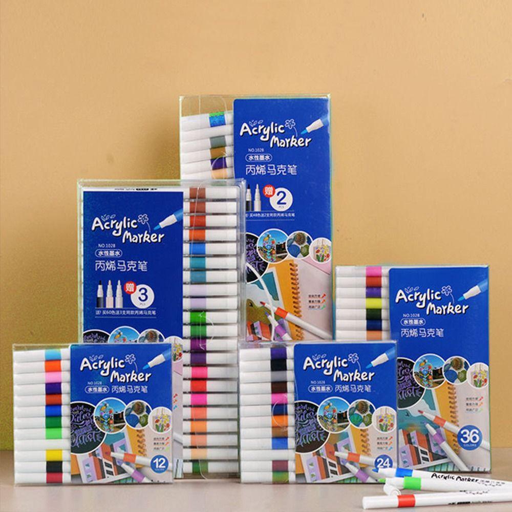 Набор нетоксичных акриловых маркеров для рисования, цветные ручки для рисования, для детей