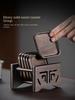 Teacup Pad Holder Accessories Desktop Ornaments Are Purely Inlaid with Copper Edge Ebony Thermal Insulation Pad Bottom Holder