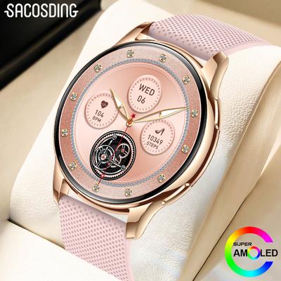 Для xiaomi Ультратонкие Смарт-часы Женские 1,32" AMOLED 466*466 HD Пиксельный Дисплей Всегда Показывать Время Напоминание о Звонке Смарт-часы Дамские