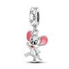 2023 New 925 Sterling Silver Frog Tiger Turtle Mouse Charms Pendant Fit Original Fashion Bracelet Fashion DIY Jewelry For Women