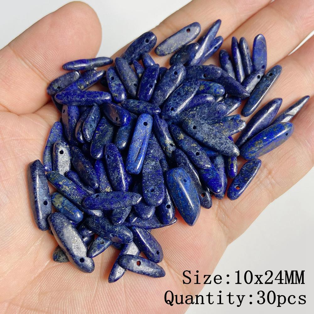 Natural Blue Lapis Lazuli Connector Charms Pendant Stone Warter Drop Teardrop Heart Pendants Charm For Jewelry Making Necklaces