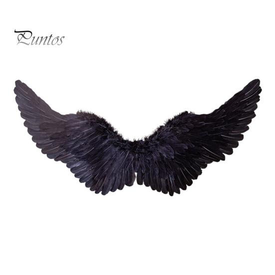Halloween Cosplay Angel Wing Prop with Elastic Band Goose Feather Bright Colors Good Detail Stage Show Performance Role-Playing Party Dance Fake Wing