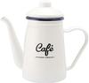 Hoenaro Lilly White Enamel Cafe Pot White Size Approx. W21.5 D11 H19.5 LW-206
