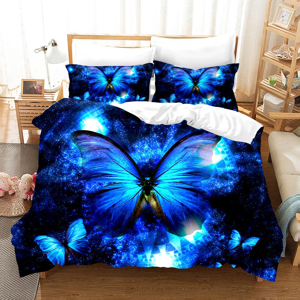 3D Dream Butterfly Комплект постельного белья для женской комнаты Пододеяльник 2/3 шт. DE200 * 200 Одиночный/Роскошный домашний текстиль Подарок на день рождения