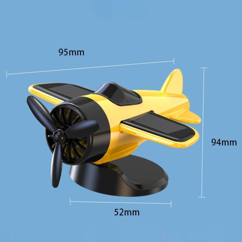 Вращающийся самолет на солнечной батарее, украшение на приборную панель автомобиля, вращение на 360°, декор с авто-вращением, украшения в виде самолетов, украшение интерьера автомобиля