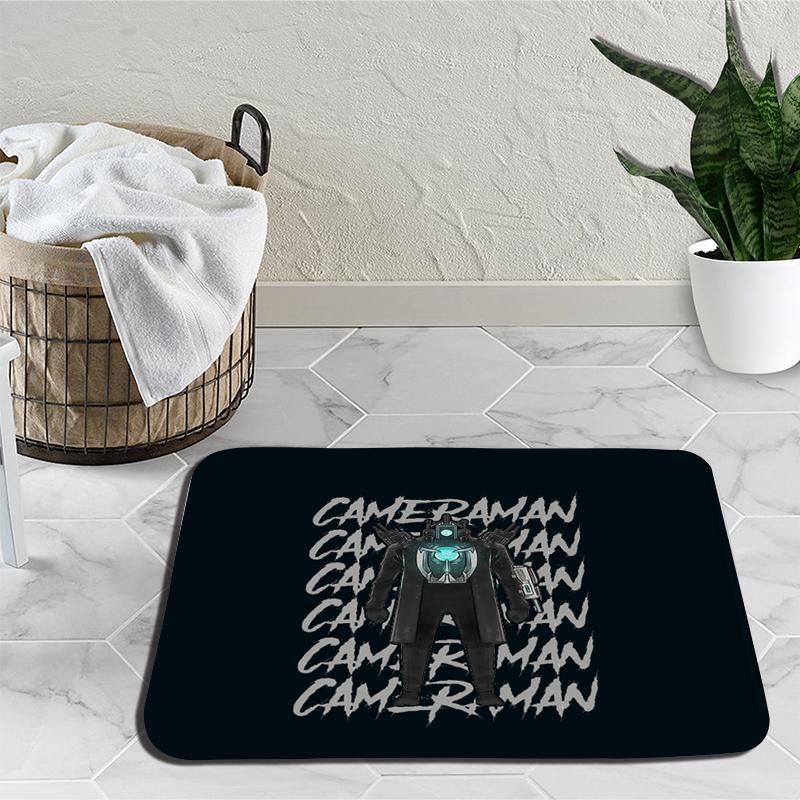 Skibidi Toilet Door Mat Speakerman Camera Man Soft Tufted Bedroom Bedside Carpet Home Decoration Area Rug Cartoon Kitchen Bath Mat