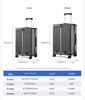Yongsheng 20" Cabin Suitcase with Universal Wheels, Anti-Fall, 24" Optional, Front-Opening Trolley Case, Secure Lock.