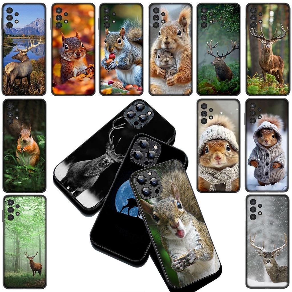 Sika deer Squirrel Silicone Cover for Xiaomi Poco C75 C65 C85 X7 X6 M8 F7 F8 Ultra F6 Pro 5G Mi Coque Phone Case