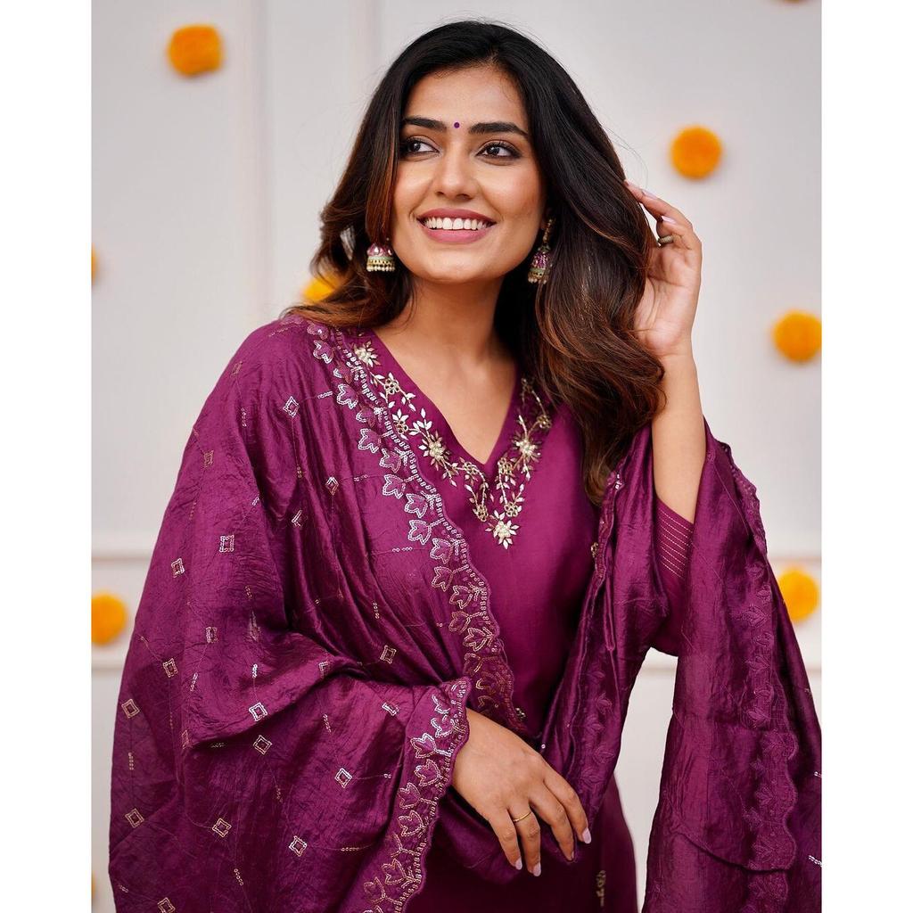 Женский дизайнерский комплект Курти Сальвар Камиз для вечеринки, топ-туника, костюм сальвар VFP-1824a