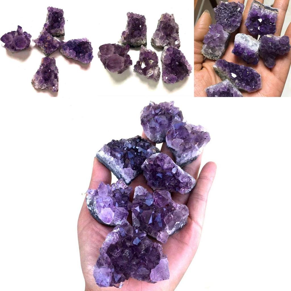 Natural Quartz Amethyst Geode Druzy Crystal Cluster Healing Decor Specimen