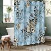 Винтажный цветочный узор Занавеска для ванной Водонепроницаемая Шторка для душа для ванной с 12 крючками Домашний декор Бесплатная доставка