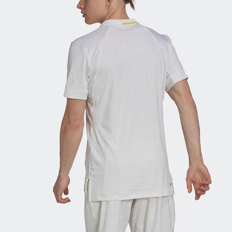 Adidas Рубашка-поло для тенниса с логотипом, мужские топы, белые HC8537