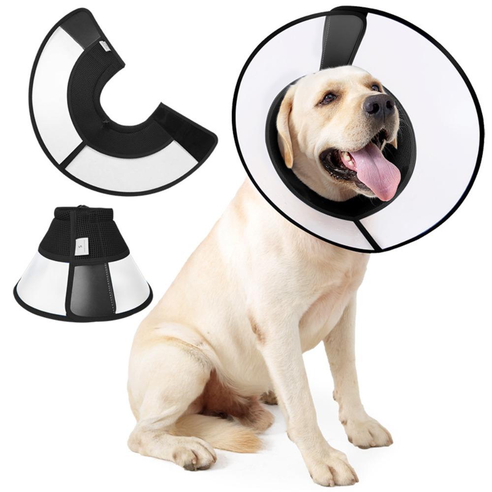 Breathable Dog Elizabethan Collar Adjustable Recovery Collar Protective Collar  Wound Recovery