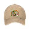 Leprechaun Rainbow Gold St Patricks Day Baseball Cap Adult Casual Cotton Adjustable Curved Brim Hat