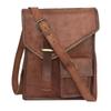 Handmade Goat Leather Messenger Cross-body Satchel Vintage Genuine Brown Bag