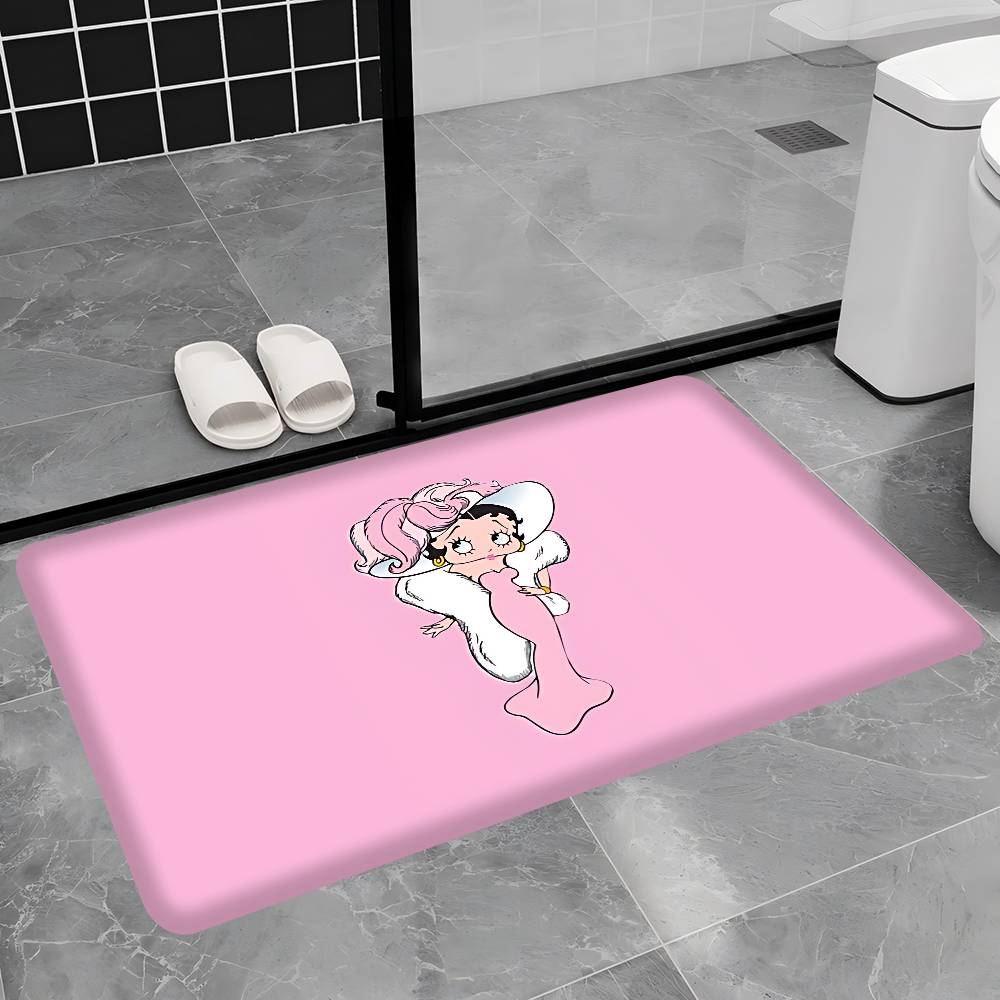 B-Betty Girl B-Boops Door Mat Washable Non-Slip Living Room Sofa Chairs Area Mat Kitchen Doormat Area Rug