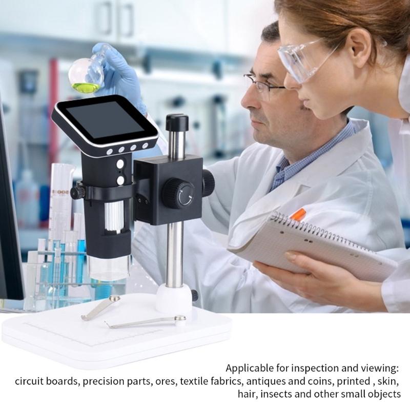 Portable Digital Magnifying Glass for Children with 500X and 500X Zoom Level 3.5 Inch Display Ideal for Outdoor Discovery