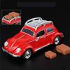Travel Version 1/32 Beetle Alloy Classic Car Model Diecasts Metal Retro Vehicles Car Model Simulation Sound Light Kids Toys Gift