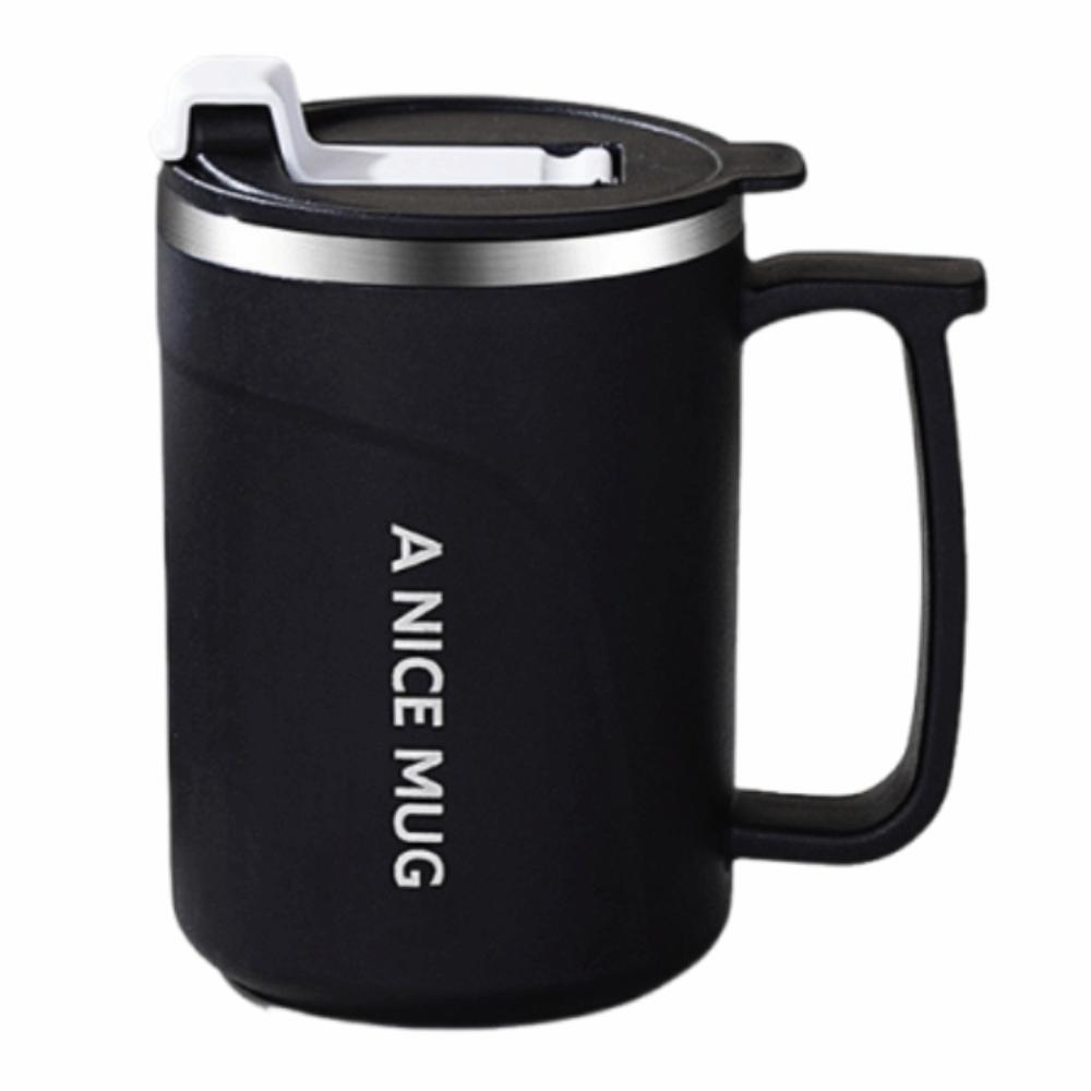 500ml Insulated Coffee Cup Double-layer Stainless Steel Thermos Cup Leak-proof Heat-resistant Vacuum Water Bottle Office Worker