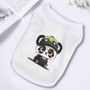 Dog Vest Round Neck Summer Breathable Pet T-shirt Cute Cartoon Animal Print Cat Pullover Pet Fashion Clothes