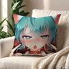 Идол H-Хацунэ Девушка M-Мику наволочка Подушка Диван Печать Декор Комната Дом Офис Кофейня Автомобиль Скандинавская Простота
