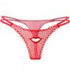 Erotic Red Briefs Women Rose Panties Sheer Lace Girl Sexy Lingerie Low Waist Embroidered Lips Panties