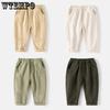 Детские брюки Мальчиковые однотонные повседневные брюки Корейские модные детские брюки