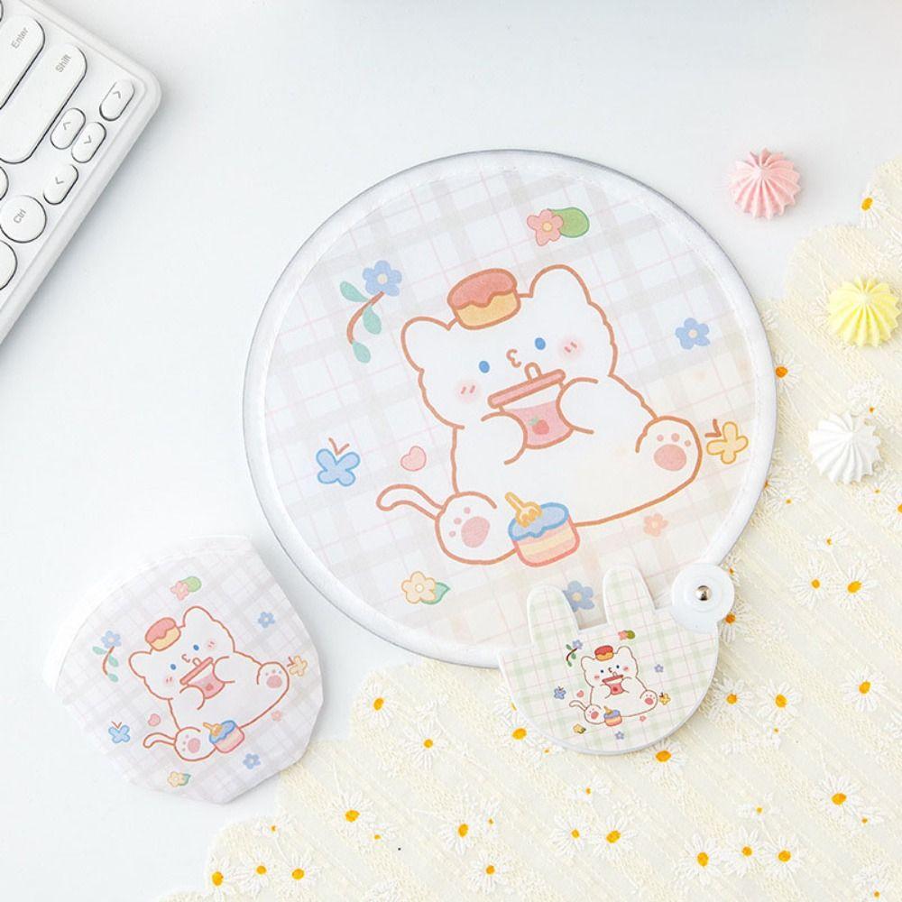 Пляжный газон Ручной веер Детский маленький веер Карманный маленький круглый веер Мини складной веер