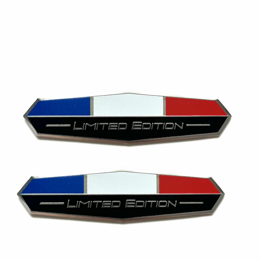 Limited Edition France National flag Aluminium Adhesive Emblem Rear Trunk Badge Fender Sticker Body Decal car emblem
