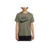 Comfortable Breathable Short Sleeve Crew Neck Letter Logo Print T-Shirt Men Tops Green FV9900-053