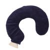 U Shaped Hot Water Bottle Warm Neck Soft Rubber Hot Water Bag with Detachable Cloth Cover Navy Blue