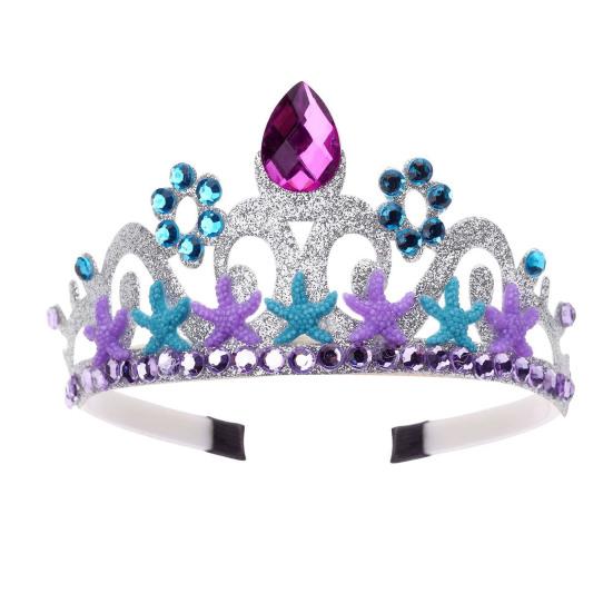 Океанская морская звезда, Русалка, повязка на голову принцессы со стразами, Корона принцессы, вечерние повязка для волос, детский праздничный обруч на голову, аксессуары для головных уборов