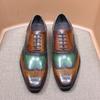 Fashion Luxury Mens Brogue Oxford Shoes Genuine Leather Lace Up Wedding Party Office Formal Shoes Handmade Wing Tip Mens Dress Shoes