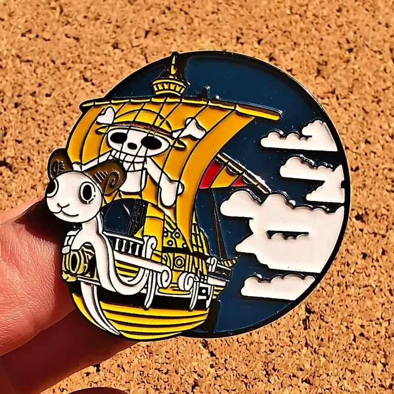 Эмалированный значок аниме One Piece Комический Манки Д. Луффи Лацканы для рюкзака Мужские Женские Броши Крутой Декор для портфеля Подарок